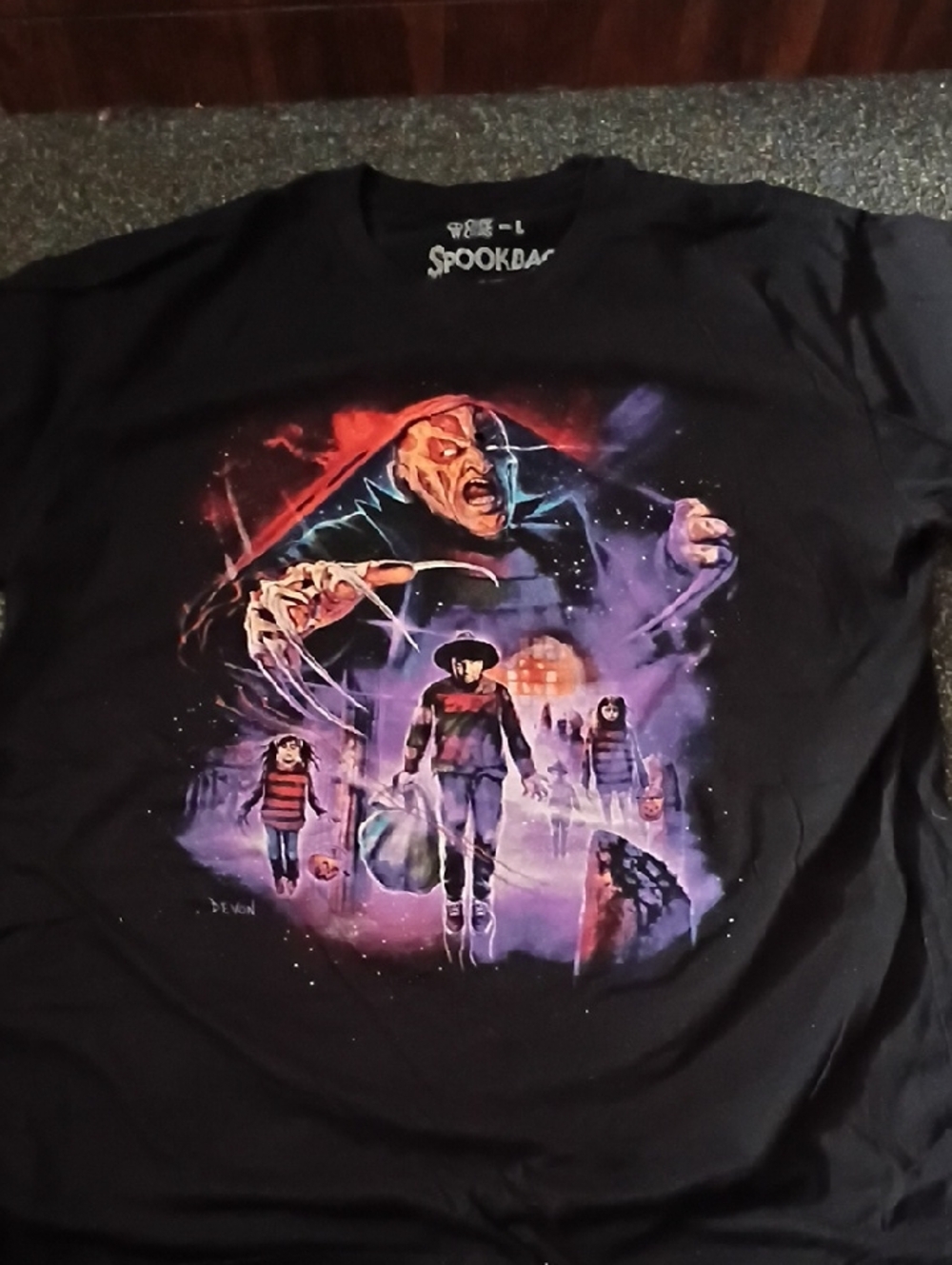 Cavity Colors Size Large Nightmare On Elm Street T Shirt